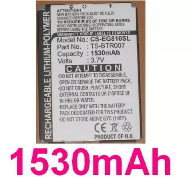 Batterie 1530mAh Pour TOSHIBA Portege G810, type PA3187C-1BAL TS-BTR007