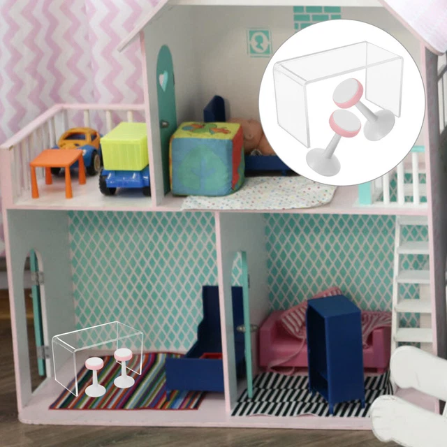 Set di mobili per casa delle bambole in legno, 28 pezzi, accessori per mobili delle bambole