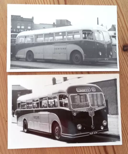 VENTURE BUS PHOTOS x 2  CONSETT  CO. DURHAM SINGLE DECK