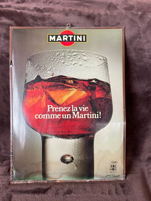 "MARTINI" Affiche carton originale sur tole
