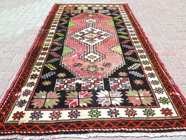 Turkish Konia Rug, Distress Carpet, Bedroom Rug Handmade Carpet 51"X93" Area Rug
