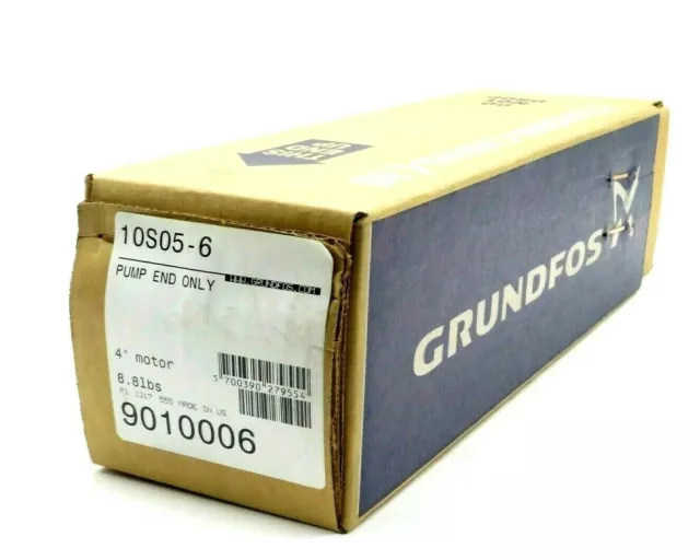 Neuf Scellé GRUNDFOS 10S05-6 Pompe Extrémité Seulement 4″ Moteur 9010006 10S056