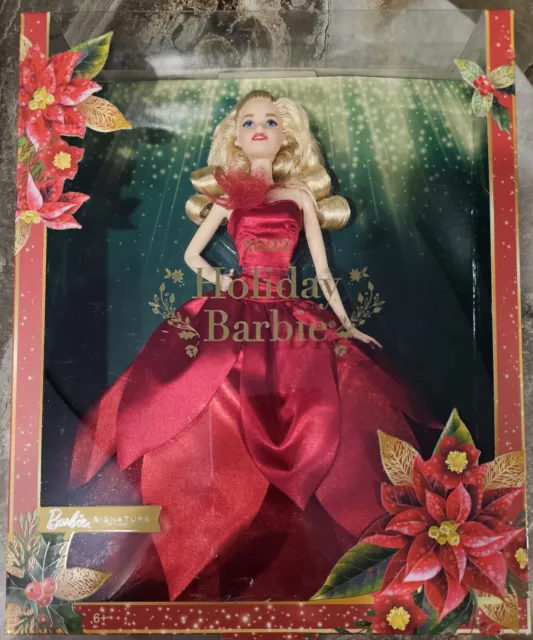 Mattel Barbie Signature 2022 Holiday Doll with Blonde Hair Collectible Series