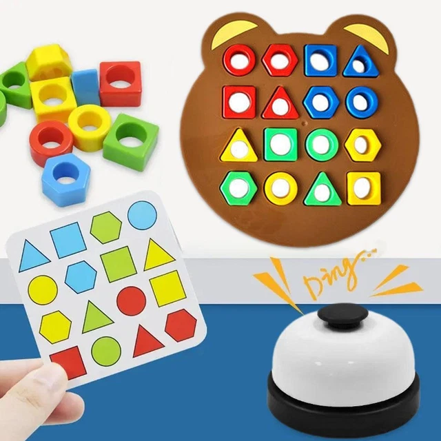 Shape Matching Game Color Sensory Educational Toy Kids O8 Puzzles Boar X1X2