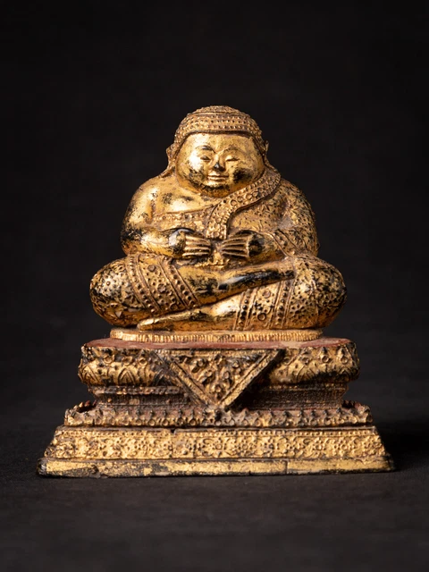 Antique bronze Thai Budai statue from Thailand