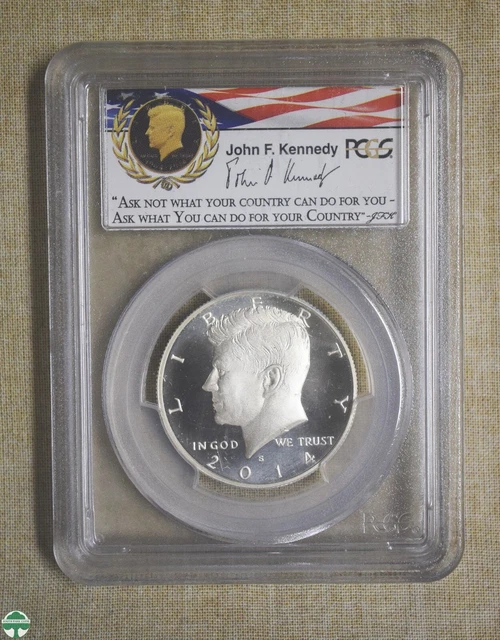 2014-S Kennedy Half Dollar - Silver - First Strike - Enhanced - Pcgs Ms 70