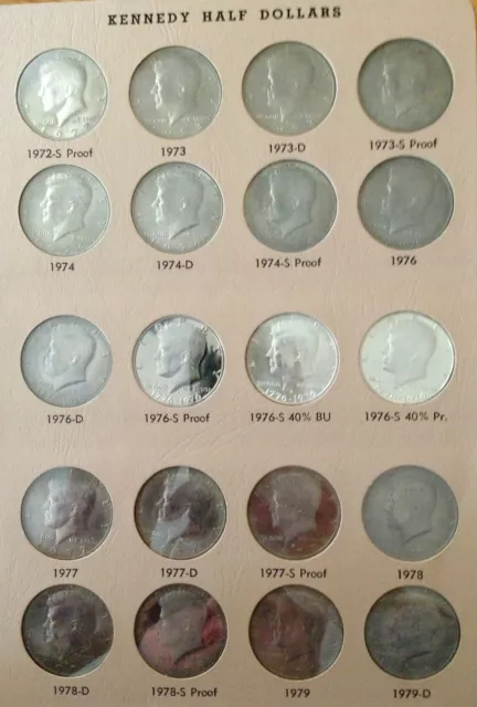 Kennedy Silver Half Dollar Complete Uncirculated Proof Set 90% SILVER COINS 2