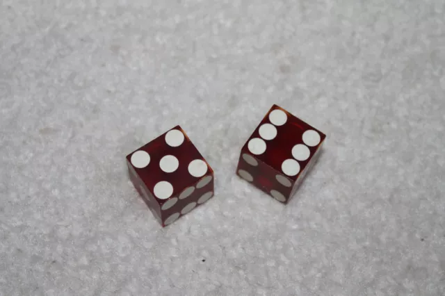 Pair of Vintage Las Vegas big casino dices from 1950s Wilbur Clark's Desert Inn