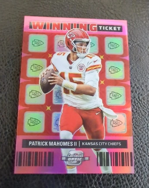 PATRICK MAHOMES 2022 Panini Contenders Optic Winning Ticket Pink Prizm 57/99