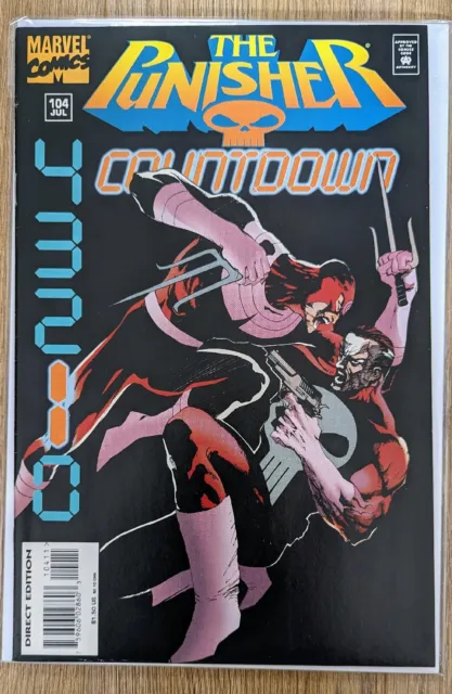 Punisher #104 Final Issue Low Print Run - Marvel 1995 - Bullseye Cover - VF/NM
