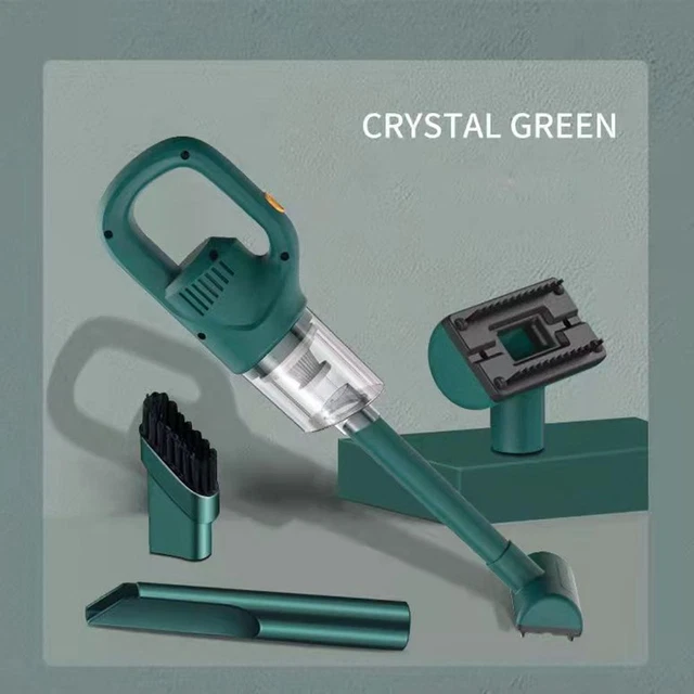Car Vacuum Cleaner with Detachable Dust Box for Car Home Cleaning (Green)