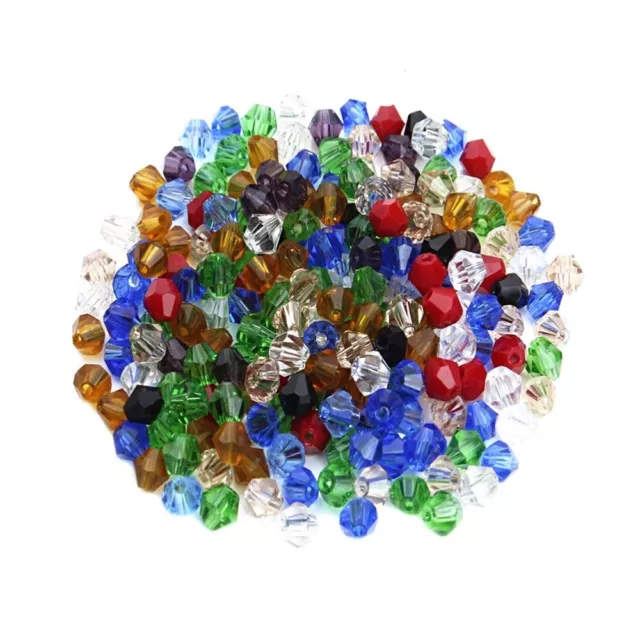 200 pièces 8mm perles de cristal de couleur mélangée perle de diamant bricolage