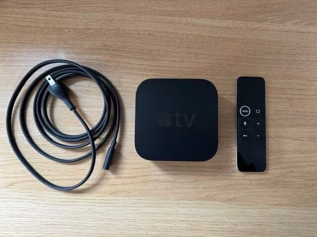 Apple TV (4th Generation) 32GB HD Media Streamer - Black with remote & pwr cord