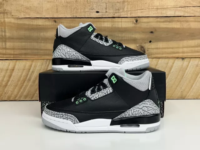 Nike Air Jordan 3 Retro GS “Green Glow” Multi Size Black (DM0967 031) New Youth