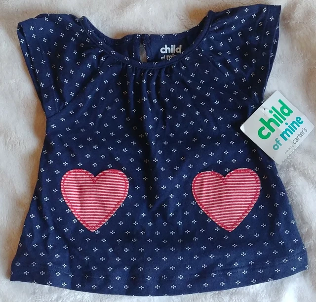 Carters Baby Girls blue Sleeveless Top shirt New 0-3 months infant wear