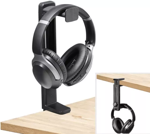 Avantree NEETTO Headphone Stand & Hanger 2 in 1, Above & Under Desk Gaming