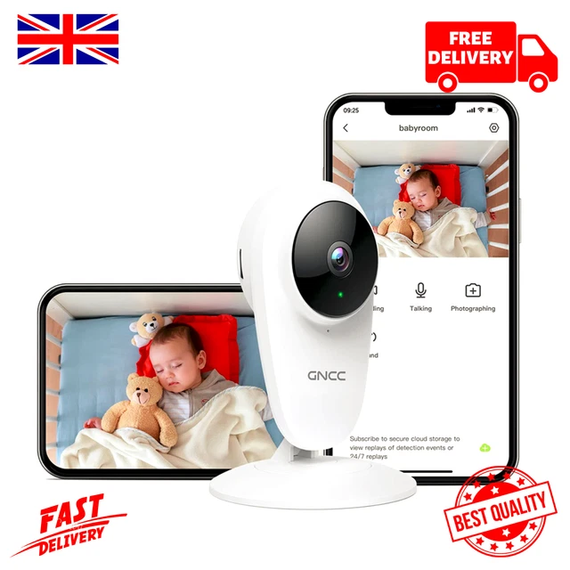 2K Smart Indoor Kamera mit Nachtsicht, Babyphone, Fernbedienung