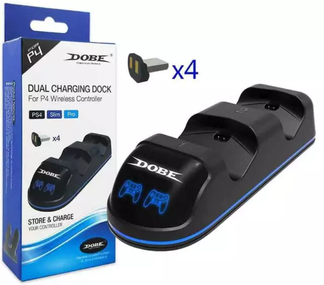 Dobe Dual Controller Charger Dock Station Fast Charging Stand for PS4