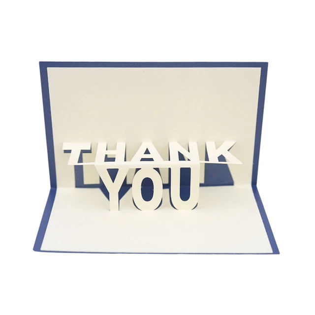 Tarjetas de felicitación 3D de agradecimiento hechas a mano con deseos huecos para el Día de la Madre