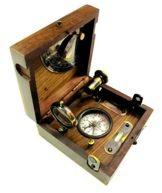 Nautical Brass Marine Master Box & Compass Telescope Glass