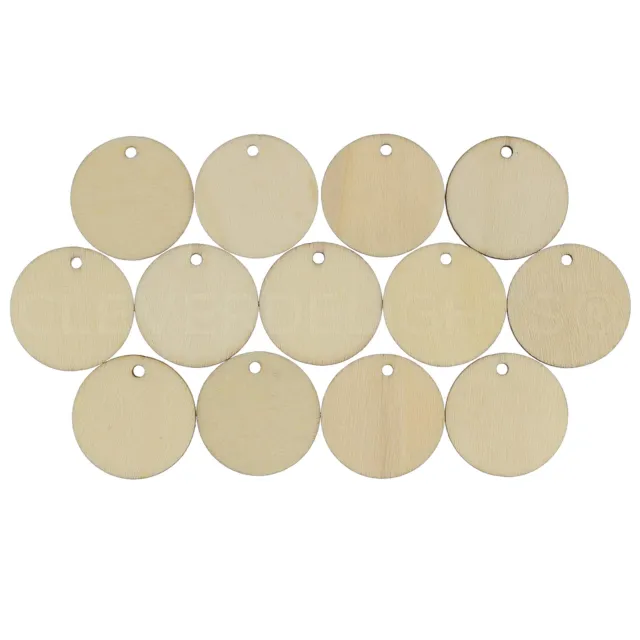 1 Inch Wood Circles - 50 Pack - 1/16" Thick - 1" Round Unfinished Craft Pieces