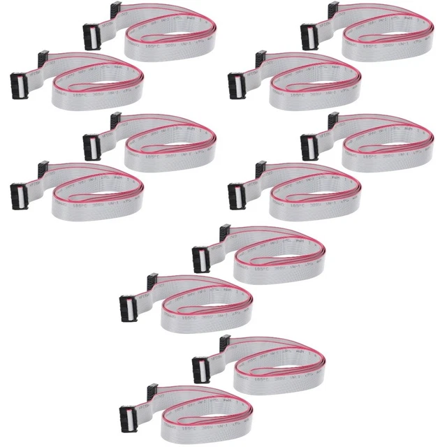 12 pcs IDC 16 Pin Connector Gray Cable 16 Pin Flat Cable