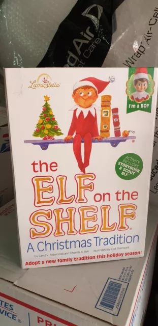 ELF ON THE Shelf: A Christmas Tradition boy Doll Brown Hair Blue Eyes w ...