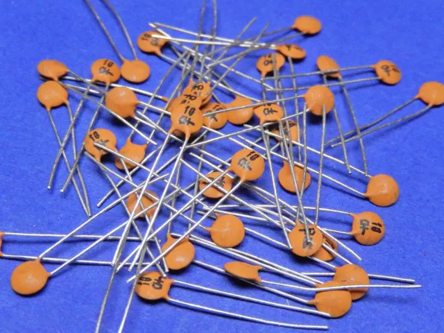 50x Ceramic Disc Capacitors NPO p=2.5mm CTC Multi-Variation Listings