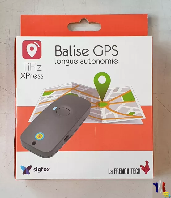 TiFiz XPress Traceur GPS Longue Autonomie Bluetooth/NFC/Wi-Fi Gris Anthracite