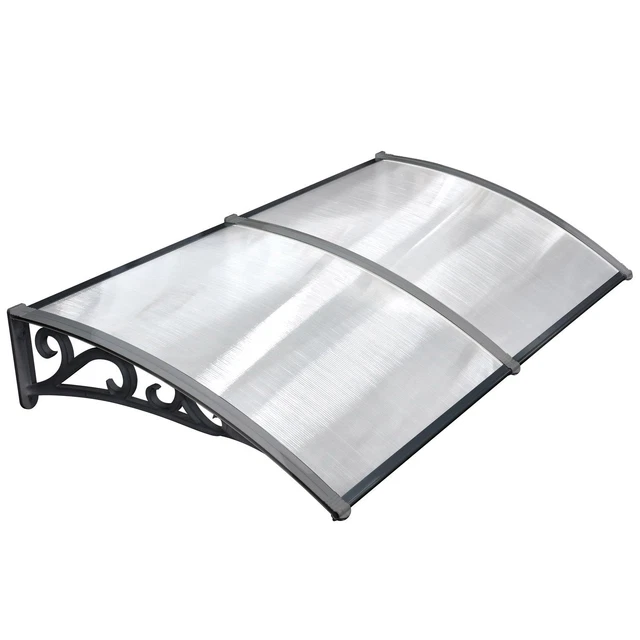 Tettola per porta 190 x 98,5 cm tettoia per porta porta d'ingresso tettoia per tettoia per porta d'ingresso nera