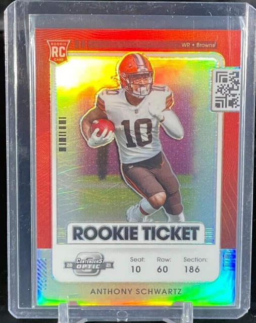 2021 Panini Contenders Optic Anthony Schwartz Rookie Ticket Silver Prizm #60