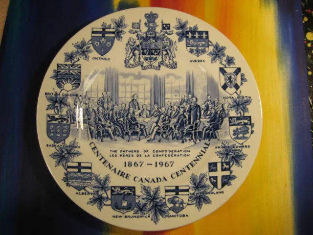 Canada 1867-1967 Centennial Plate with Provincial Arms Alpine Ironstone England