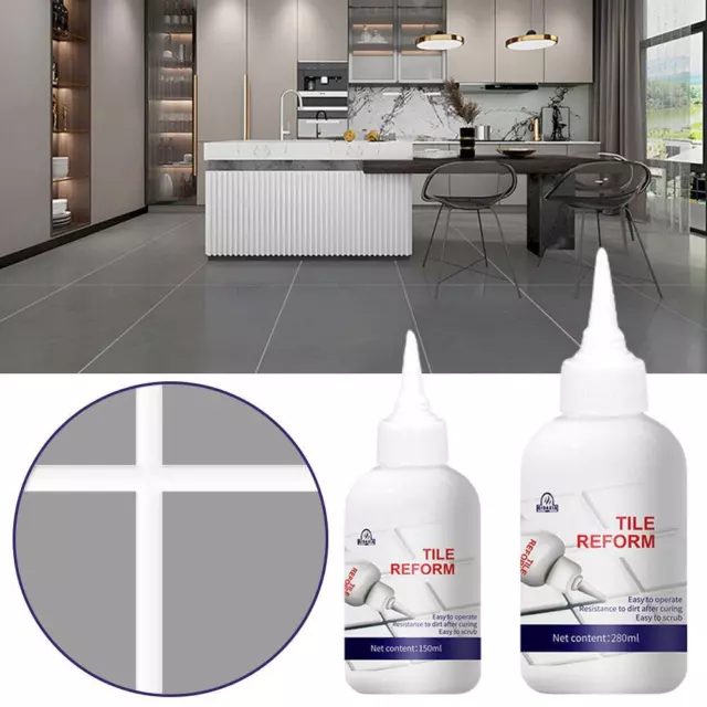 ღ 280ml Waterproof Tile  Repair Filler,Grout Tiling Tile Reviver Repair ღ✨w