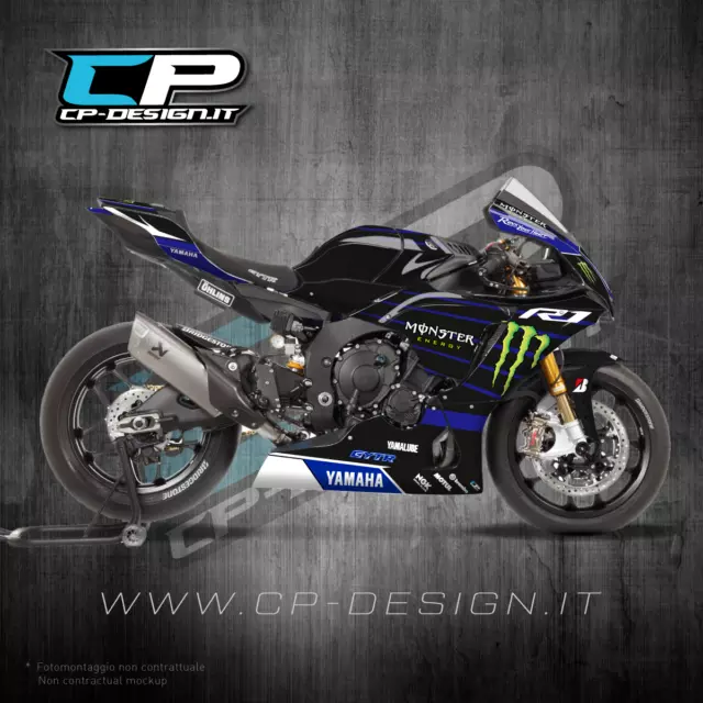 Kit Grafiche per carene Plastic bike Yamaha R1 2020 2022 Monster GP  Sticker