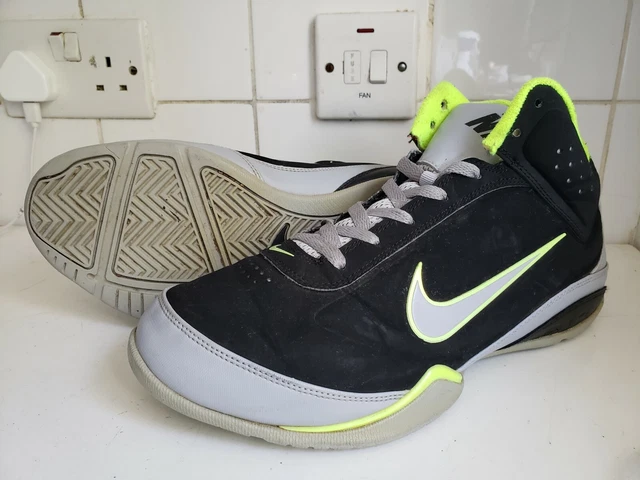 NIKE AIR FLIGHT Showup Basketball Trainers Black Grey Neon 429716