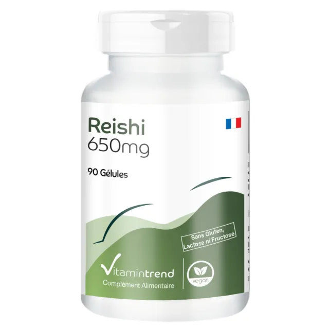 Reishi 650 mg - 90 gélules de poudre de champignon médicinal | Vitamintrend