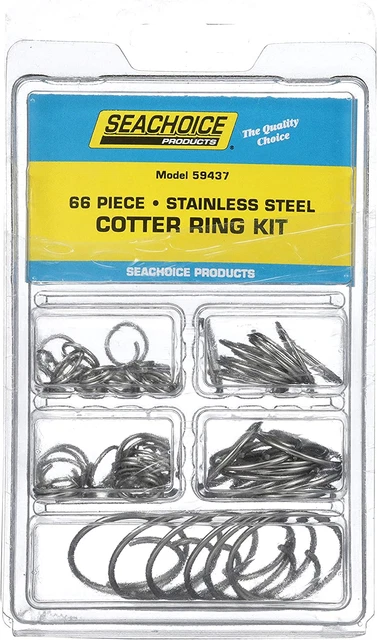 Stainless Steel Cotter Ring Kit, 66 Piece, All Popular Sizes