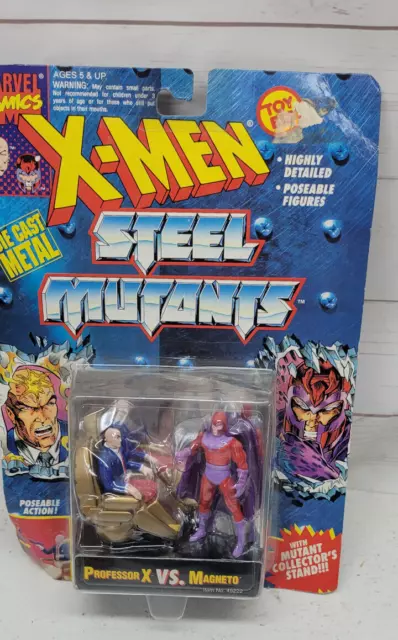 Toy Biz XMen Steel Mutants Die Cast Metal Professor X vs Magneto Action Figure