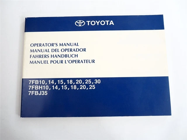 Toyota 7FB 7FBH 7FBJ carrello elevatore manuale operatore