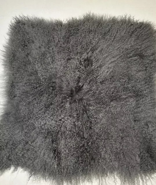 24” Charcoal Grey Newborn Photography Flokati Rug - Luxurious Wool Prop