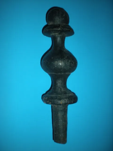 Antique Ball Top Cast Iron Newell Post Architectural Salvage Finial Topper vtg
