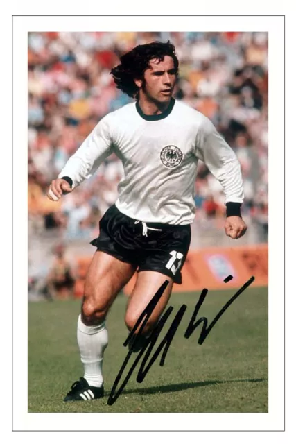 GERD MULLER Signed Autograph PHOTO Signature Gift Print WEST GERMANY Soccer