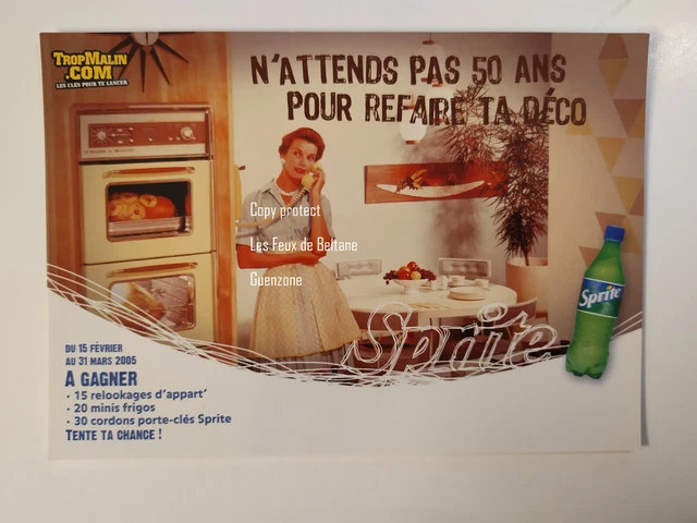 SPRITE N'ATTENDS PAS 50 ans pour refaire ta deco pub carte postale EUR ...