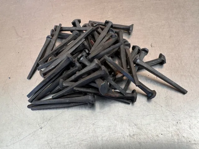 Lot of 50  Rose head nails by Mremont Cut Nails 2"  antique  wrought iron U.S.A.