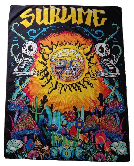 Sublime Poster 35x46 Inches Cloth Fabric Magic Mushrooms Pychedelic Tripp chill Sublime Poster 35x46 Inches Cloth Fabric Magic Mushrooms Pychedelic Tripp chill