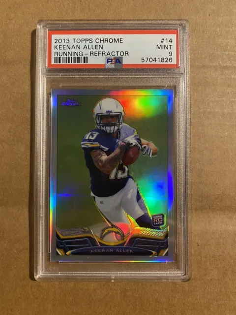 2013 Keenan Allen Topps Chrome Refractor Rookie Rc #14 Psa 9 Chargers