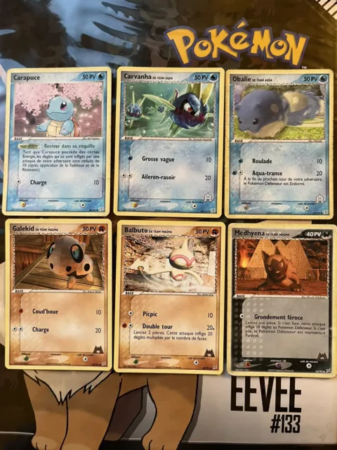 💫 Pokémon - Beau lot de 6 cartes - Bloc Ex - Team Magma VS Aqua - 2005 - Good