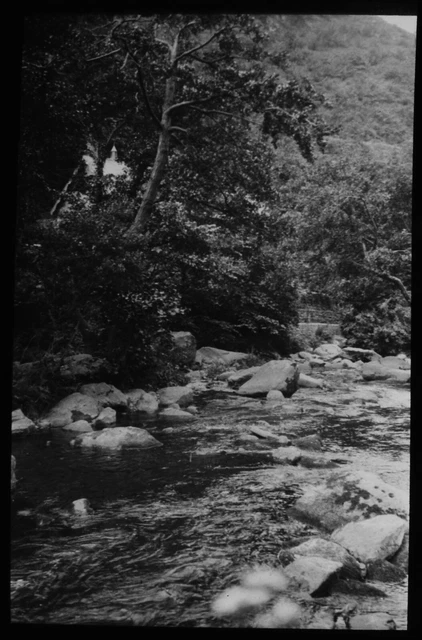 ANTIQUE Magic Lantern Slide THE LYNN C1900 PHOTO DEVON