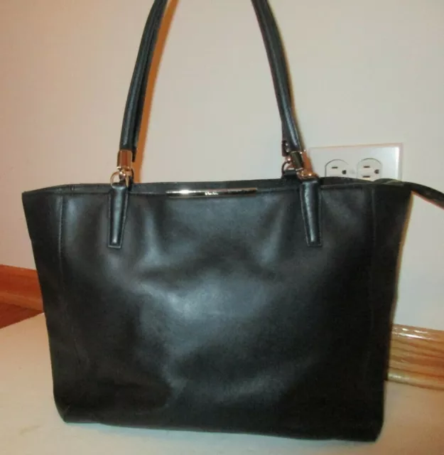 Coach 29002 Madison East West Saffiano Black Leather Handbag