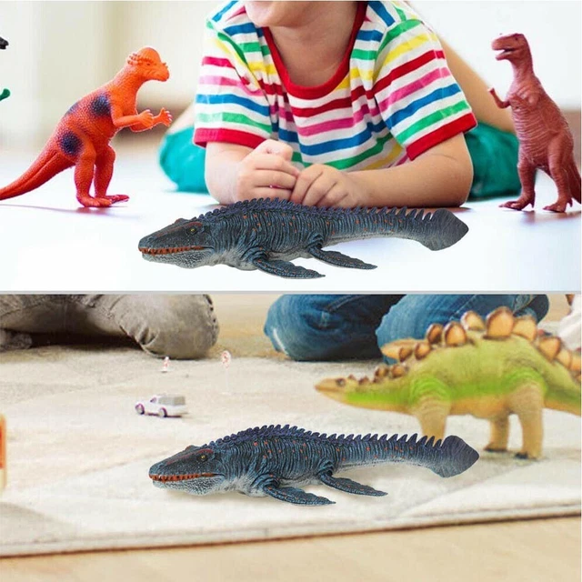 Jurassic Mosasaurus Dinosauro Marino 34 Cm - Figura Realistica In Plastica Dipinta A Mano - Per Giochi E Decorazioni - 4